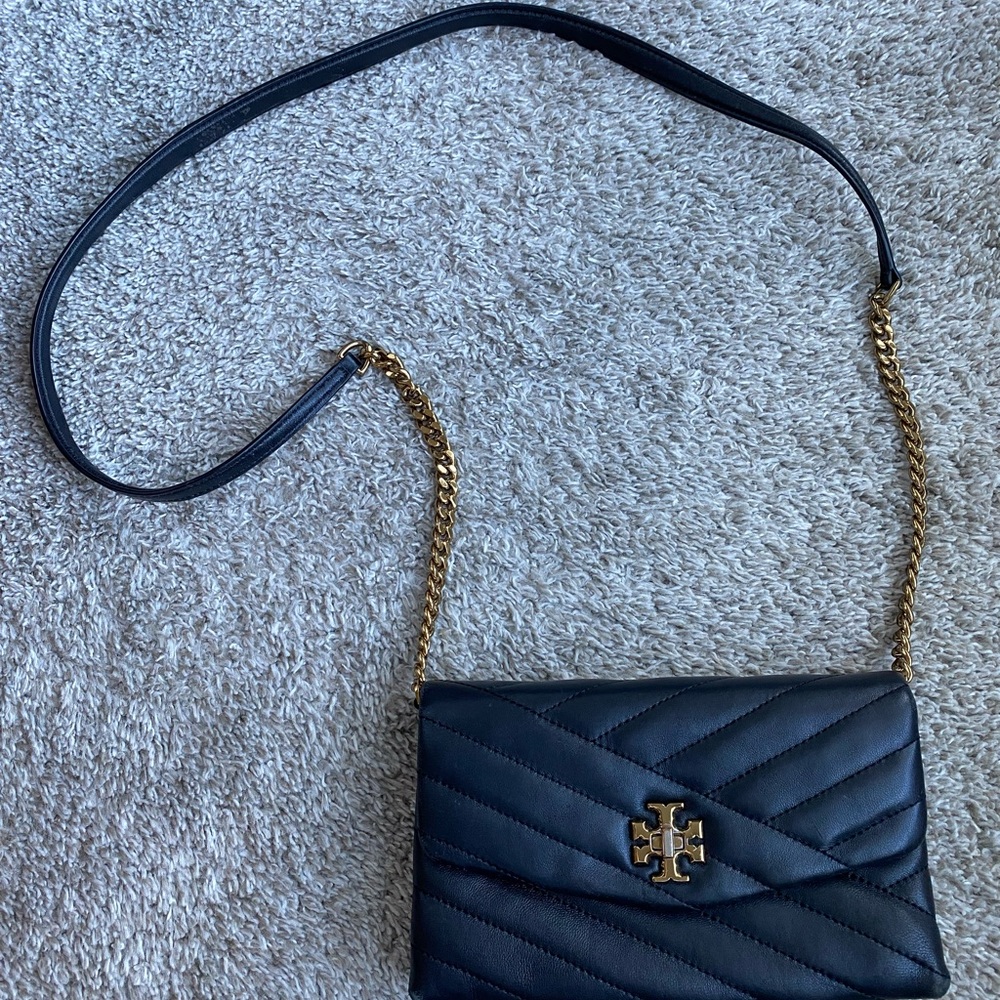 Tory Burch Black Quilted Crossbody Bag